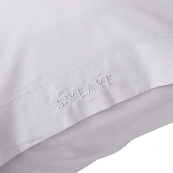 NEW Sweave Gray Standard Queen Egyptian Cotton Pillow Cases Set of 2 - Picture 4 of 6